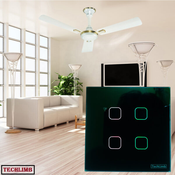 Smart Switch 4Gangs Wifi+RF Remote Function+Touch Screen Control 86*86mm Wifi Touch Switch Remote Control Switch With Alexa Google Home 433MHz RF Remote Function- 1year warranty - Image 16