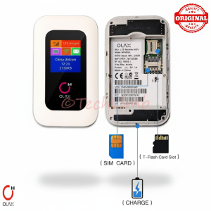 OLAX MF980L 4G LTE Pocket Router - 150Mbps Portable WiFi Hotspot with 2100mAh Battery - Supports All SIM Cards (GP, Robi, BL, Teletalk) - Best Mini Mifi for Freelancers, Students & Travel - Reliable Wireless Internet for 10 Users - Original by TechLimb