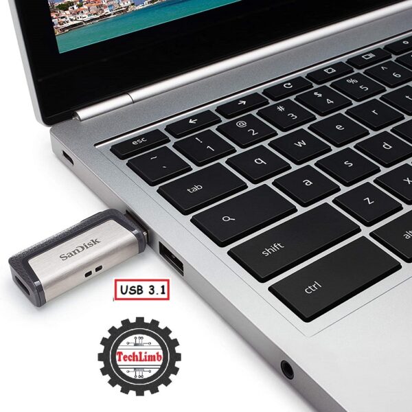 SanDisk OTG Pendrive 64GB Type-C and USB 3.1 Port 150MB/S Ultra Dual Flash Drive and OTG Drive for Android Devices and Computers - Type-C, USB 3.1 - Black+Silver 1-Year Warranty - Image 7