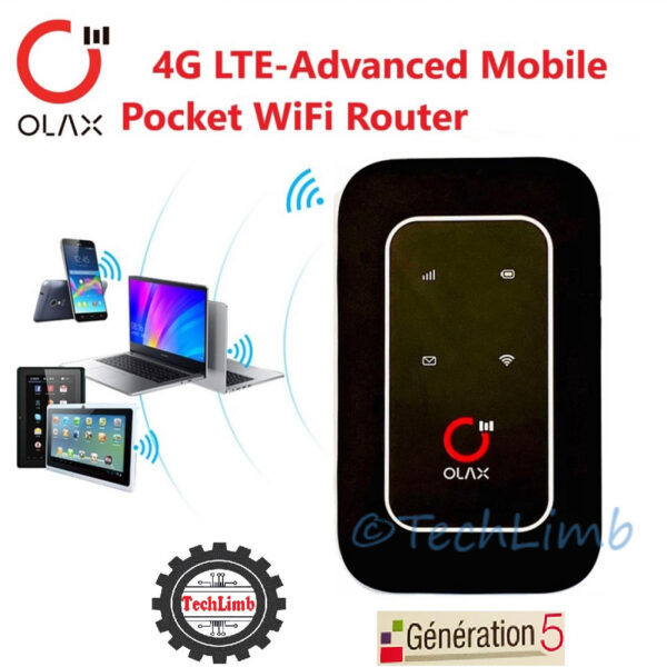 OLAX  WD680 Elite-5 4G LTE Advanced Pocket Router-150Mbps wireless Data Terminal in Frequency B1, B3, B5, B40, Compatible with Global Operators Network - Image 2