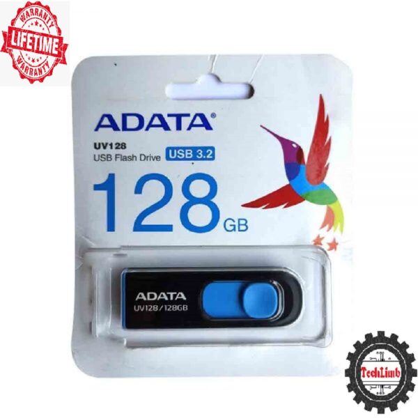 Pendrive 128GB ADATA UV128 USB 3.2 Flash Drive Mobile Disk (Black Blue)- Lifetime Year warranty - Image 4