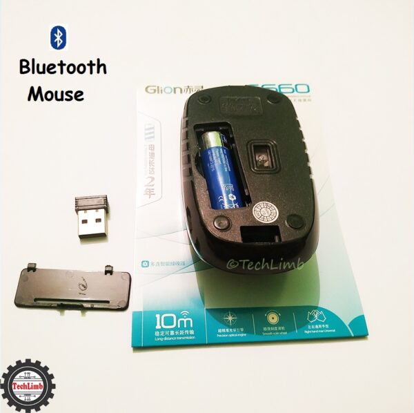 Wireless Mouse Glion G660 Bluetooth Optical with USB Nano Receiver for gaming and normal task for Laptop/ Desktop - Image 6