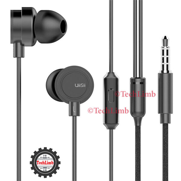 UiiSii HM13 Wired Earphone Noise Cancelling Dynamic Heavy Bass Metal Headphone In-ear with Mic Earphone - Image 7