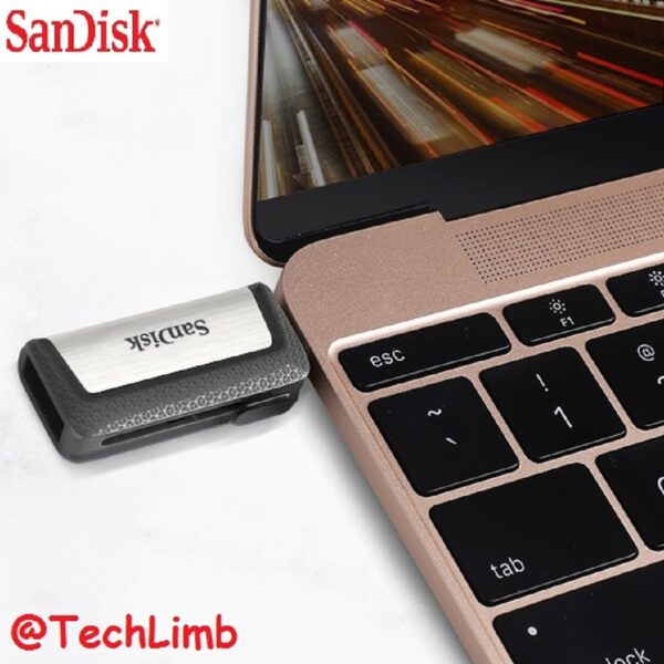 SanDisk OTG Pendrive 64GB Type-C and USB 3.1 Port 150MB/S Ultra Dual Flash Drive and OTG Drive for Android Devices and Computers - Type-C, USB 3.1 - Black+Silver 1-Year Warranty - Image 3