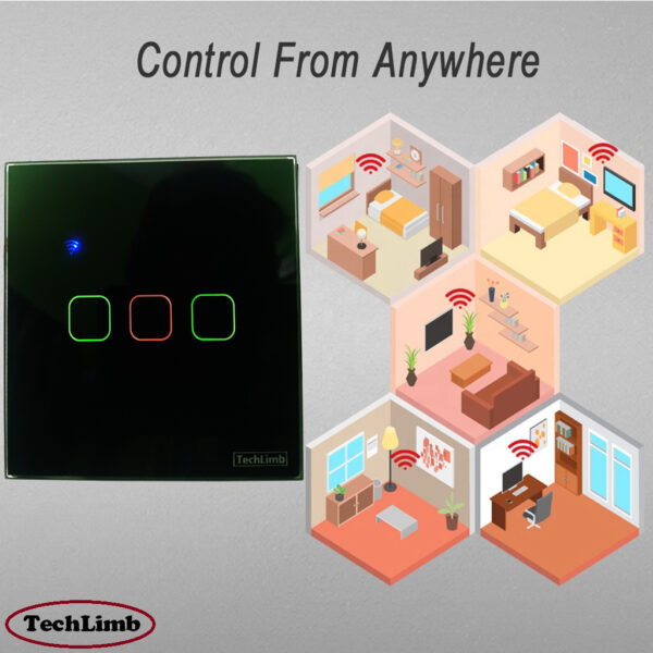Switch 3Gangs Wifi+Touch Control 86*86mm Switch Light/Fan Switch With Alexa and Google Home Control - Image 14