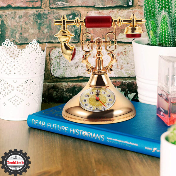 Retro Vintage Telephone Model Alarm Clock - Unique Decorative Timepiece for Home & Office - Image 7