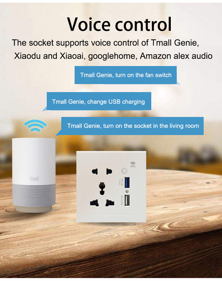TechLimb Smart WiFi Socket with USB Fast Charging QC3.0 đ Universal Wifi Smart Wall Plug for Google Home & Alexa đą Tuya Smart Life App Control ⨠10A 2200W Intelligent Wall Socket for Home Automation & Security đĄī¸ 1-Year Warranty - Image 6