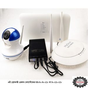 WGP Mini UPS for Router ONU IP Camera & Mobile | 8800mAh 32.56Wh | 5V 9V 12V or 5V 12v 12v Multi Output Uninterrupted Power Supply | 7-10 Hours Backup | Surge Protection | Best Router UPS Price in Bangladesh | WiFi Power Bank for Freelancers | TechLimb