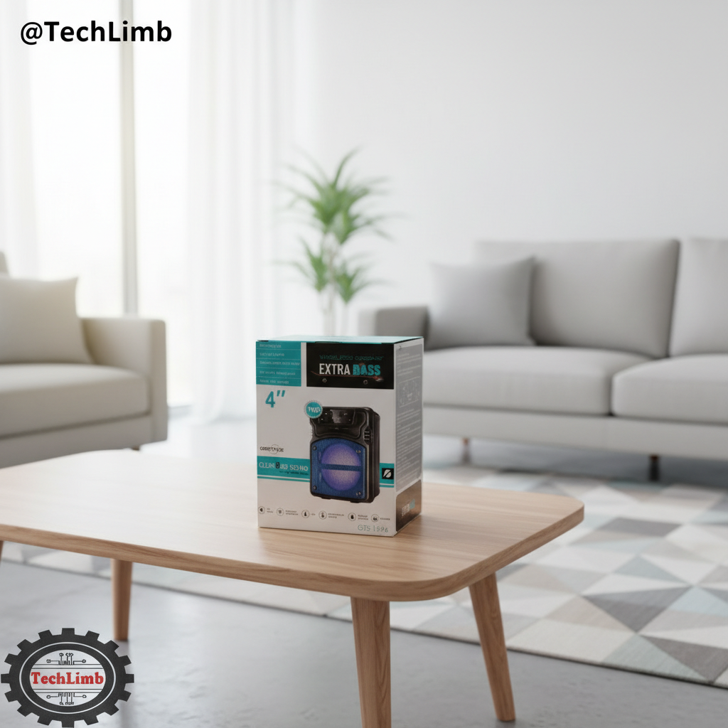 KTS GTS-1396 Wireless Portable Bluetooth Speaker 4 Inch Extra Bass RGB Light TWS FM Radio USB TF Card HD Sound Soundbox Outdoor Party Speaker for Mobile Computer by TechLimb - Image 3