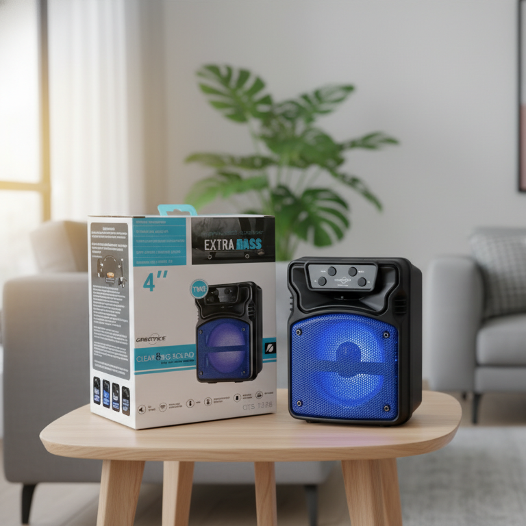 KTS GTS-1396 Wireless Portable Bluetooth Speaker 4 Inch Extra Bass RGB Light TWS FM Radio USB TF Card HD Sound Soundbox Outdoor Party Speaker for Mobile Computer by TechLimb - Image 5