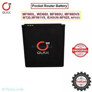 OLAX Pocket Router Battery 2100mAh for MF980L WD680 MT20 MF980U MF980VS MF981VS IEASUN-MF825 MF925 - High Performance Li-ion Replacement - Long Lasting Backup & Reliable Power Solution for Portable Pocket WiFi - 100% Authentic Retail Stock by TechLimb